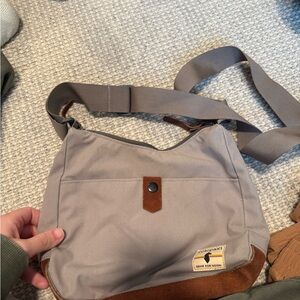 Cotopaxi Gray and Brown Crossbody Bag